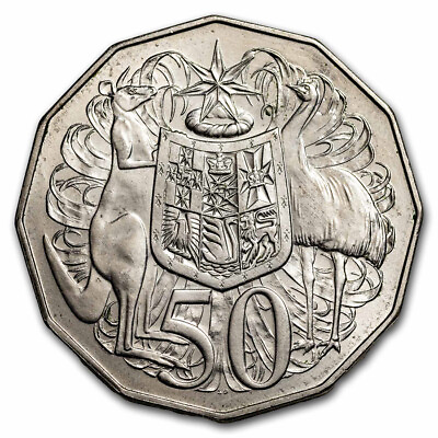 #ad 1985 1997 Australia 50 Cent Elizabeth II BU $10.68