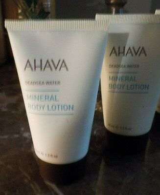 #ad 4 AHAVA Deadsea Water Mineral Body Lotion 40ml 1.3 floz Each Sealed $12.99