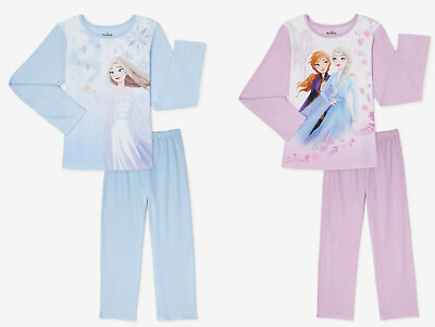 #ad FROZEN Girls Cozy Pajamas 2 Pc Set Child Kids 4 12 PJ $17.99