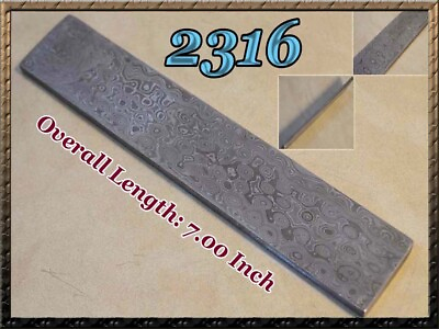 #ad 7quot;Custom made Rare Damascus steel billet blank knife making suppliers 2316 $13.99
