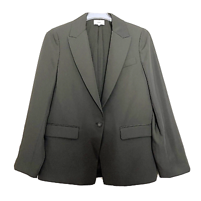 #ad Vince Boyfriend Blazer Jacket Size 12 Deep Laurel Olive Green $119.99