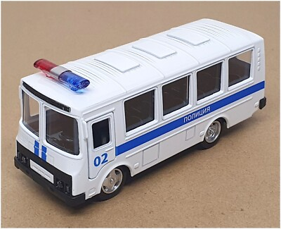 #ad Texo Napk 1 61 Scale Diecast 3206 Russian Police Bus White GBP 24.99