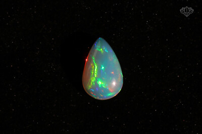 #ad 100% Natural White Ethiopian Opal Pear 6.33ct. Cabochon jewelry making gemstone $77.76