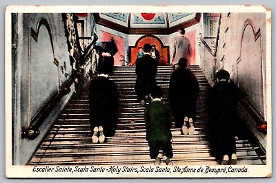 #ad Escalier Sainte Scala Santa Holy Stairs Ste Anne De Beaupre Canada VNG Postcard $7.99