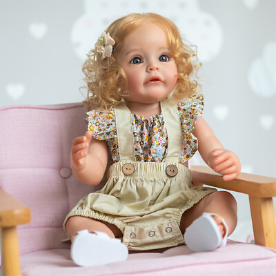#ad Handmade Realistic 22quot; Baby Doll Full Body Silicone Vinyl Newborn Doll Real Gift $73.99