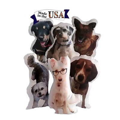 #ad Huggable Custom Dog Photo Pillow Dog Shaped Pillow Dog Lover Gift $48.00