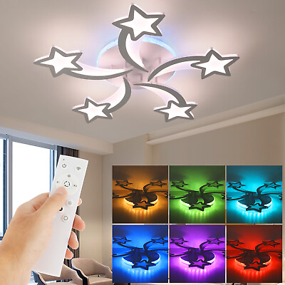 #ad Modern RGB LED Ceiling Light Flush Mount Fixture Lamp Chandelier Living Room c $43.62