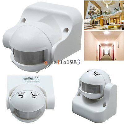#ad White Outdoor 180° Degree Security PIR Motion Movement Sensor Detector Switch $6.34