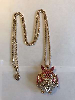 #ad Betsey Johnson Angry Bird Pendant with Necklace new without tags $6.00