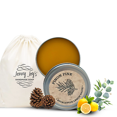 #ad JENNY JOY#x27;S HANDMADE SOAP Pinon Pine Salve with Eucalyptus amp; Lemon 2 amp; 4 OZ $18.99