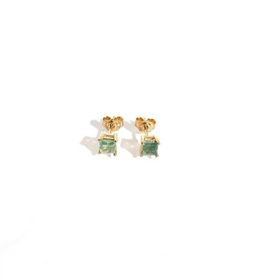 #ad Gift For Women Jewelry Stud Earrings 18k Yellow Gold Natural Tourmaline Gemstone $404.99