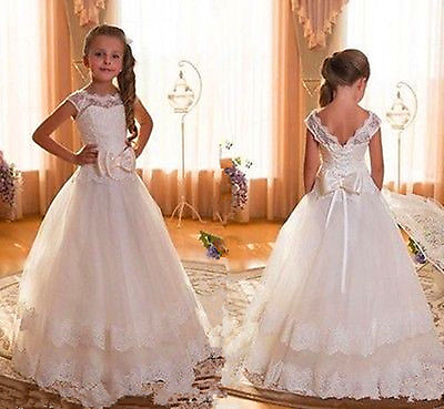 #ad Girl Communion Party Prom Princess Pageant Bridesmaid Wedding Flower Girl Dress $79.99