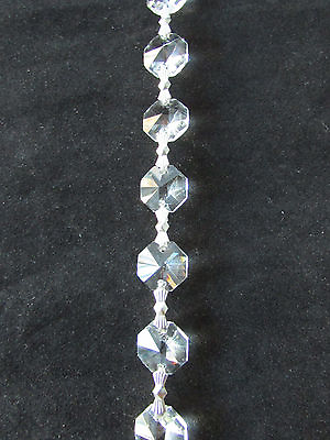 6#x27; 6quot; feet AAA CUT CRYSTAL 30 % LEAD CHANDELIER CHAIN PARTS PRISM SILVER $15.90