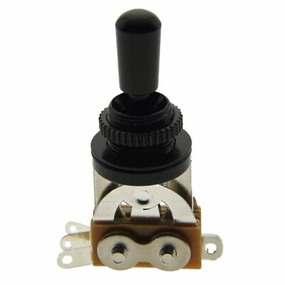 #ad Guitar 3 Way Short Frame Toggle Switch Pickup Selector Black with Brass Metal... $15.50