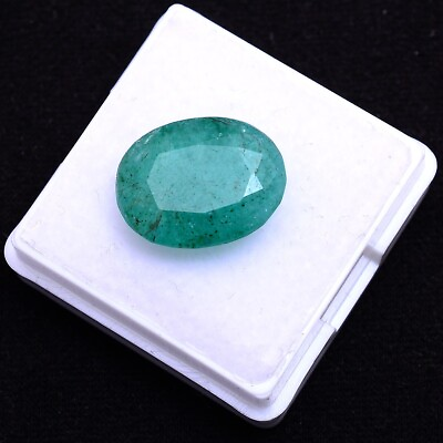 #ad 6.90 Cts Natural Colombian Emerald 15mm*11mm Oval Faceted Cut Loose Gemstone $17.36