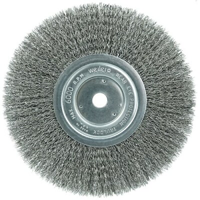 #ad 8quot; NARROW FACE CRIMPED WIRE WHEEL 5 8quot; ARBOR WEILER MADE IN THE USA 01175 $34.59