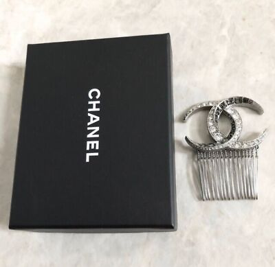 #ad CHANEL hairpin hair clip Coco mark stone silver crystal Ladies Accessories $735.39