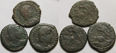 #ad Lot genuine Ancient Roman coins Constantius II Constantius Gallus spearing enemy $33.75