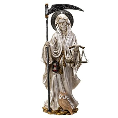 #ad Pacific Trading Santa Muerte White Gown Figurine Death 10 Inch $43.98
