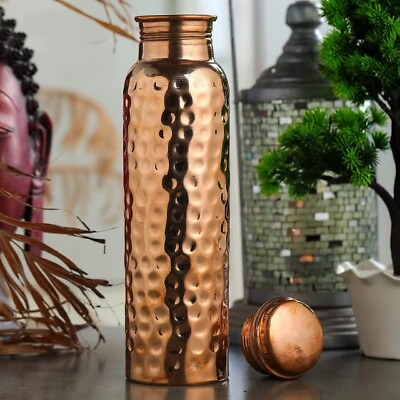 #ad Lovely Pure 900ml Copper Water Bottle Digestion Weight Loss Valentine Gifts $32.99
