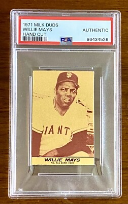 #ad 1971 Milk Duds WILLIE MAYS Hand Cut PSA Authentic SF Giants HOF RARE LOW POP $220.00