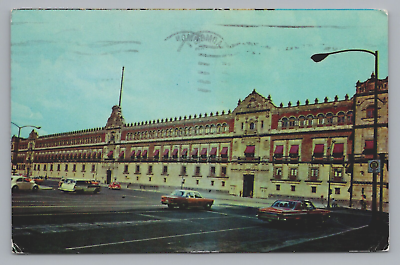 #ad Postcard Mexico National Palace Chrome 1972 B342 $7.10