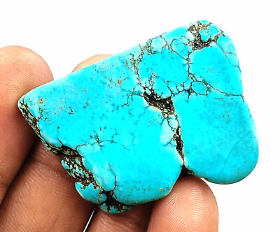 #ad Arizona Sky Blue Turquoise 85 Ct Natural Loose Slab Raw Uncut Rough Gemstone AKU $3.30