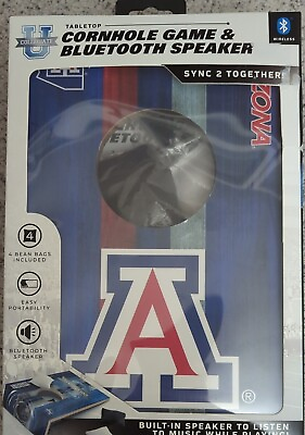 #ad U Collegiate Univ of Arizona Tabletop Cornhole Game amp; Bluetooth Speaker NEW $9.96