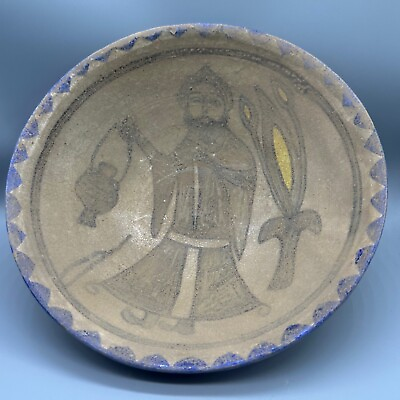 #ad Genuine Rare Ancient Islamic Kashan Ceramic Glazed Pottery Bowl $350.00