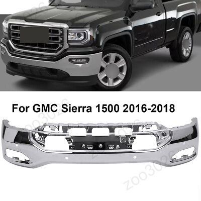 #ad Front Bumper Face Bar for GMC Sierra 1500 Pickup 2016 2018 Chrome Steel $399.00
