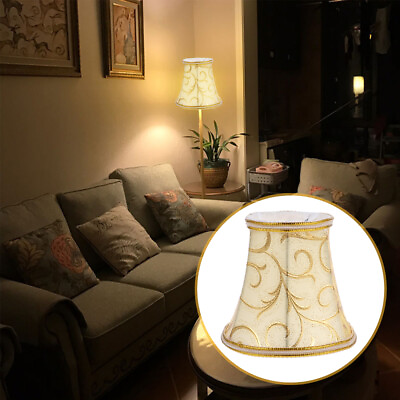 #ad Bell Lamp Shades Crystal Chandelier Lampshade Retro Decor Candle $13.55