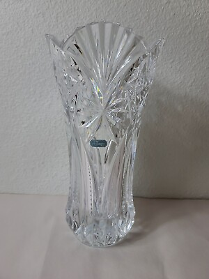 #ad JG Durand Cristal D#x27;Arques Large 12quot; Vincennes Cut 24% Lead Crystal Vase France $24.99