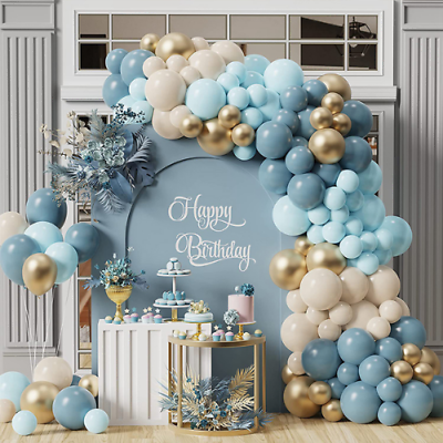 #ad Gold Balloon Garland Arch Kit Confetti Ballons Party Decor Baby Shower Boy Decor $27.58