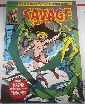 #ad 🌒 SAVAGE ACTION #11 MARVEL UK 1981 MOON KNIGHT 1 ORIGIN BUSHMAN KHONSHU KA ZAR $99.00