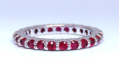 #ad #ad .80ct Natural Ruby Eternity Ring 14kt Gold Size 6 $500.00