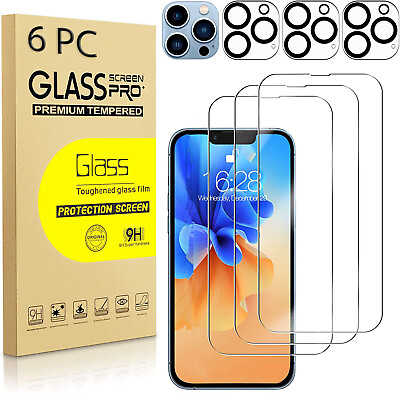 #ad For iPhone 15 14 13 12 11 Pro Max Tempered Glass Screen Camera Protector $9.97