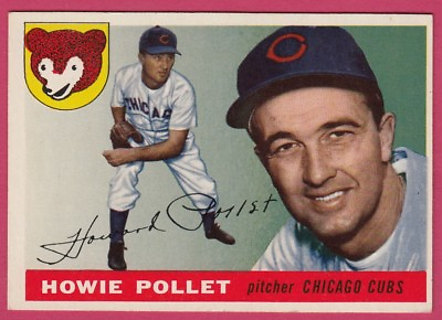 #ad 1955 Topps # 76 Howie Pollet Cubs EX $15.00