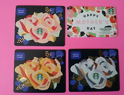 #ad STARBUCKS CARD 2019 quot;MOTHER#x27;S DAY CARDS quot;NEW GREAT PRICE BRAND NEW 4 CARDS $3.95