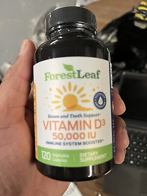 #ad Forest Leaf Vitamin D3 50000 IU 1250mcg 120 Capsules Exp 4 2025 New amp; Sealed $12.95