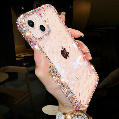 #ad For iPhone 14 13 12 11 15 Pro Max XR X Bling Glitter Crystal Diamond Case Cover $7.58