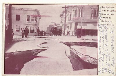 #ad SAN FRANCISCO CA Sunk One Story Into The Ground By Earthquake udb 1906 $7.87