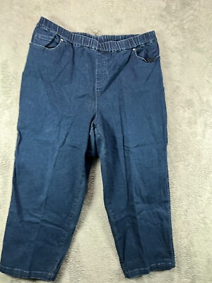 #ad Denim Co Damp;Co Jeans Womens Plus 1X Blue Jeans Pull On Hi Waist Ladies 36x23 C $16.89