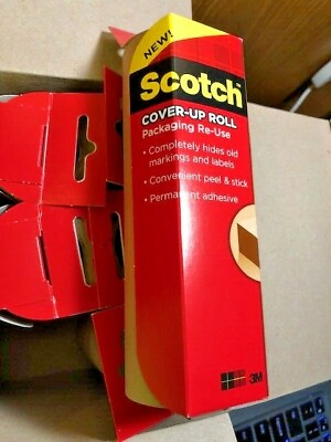 #ad Scotch Packing Cover Up Roll Peel amp; Stick Brown 6quot; x 15#x27; FREE SHIP Lot Of 2 $10.94