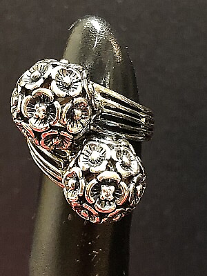 #ad 6.25quot; DWECK DIAMONDS STERLING SILVER WRAPAROUND RING $350.00