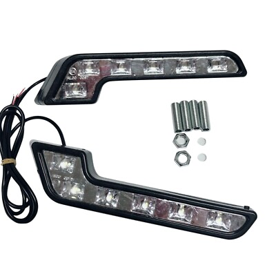 #ad 1X 2X 12V Super Bright DRL LED Daytime Running Lights for Cars Auto LED Driving $12.45