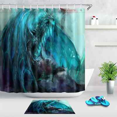 #ad Dragon World Waterproof Bathroom Polyester Shower Curtain Liner Water Resistant AU $49.31