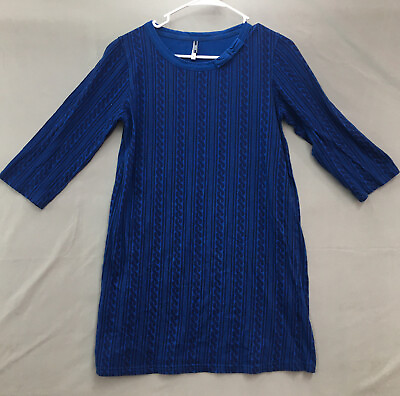 #ad Izod 3 4 Sleeve Blue Dress Size M Women $7.01