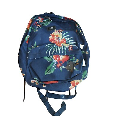 #ad Vans FLORAL TRAP Old Skool 3 Backpack Navy Blue School Bag Floral L3 $25.00