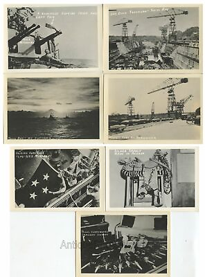 #ad WWII Japan surrender midget submarines etc 7 antique photo lot $45.00