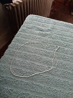 #ad 16 Inch Long 925 Silver Unisex Snake Necklace Plus Free Gift. $6.50